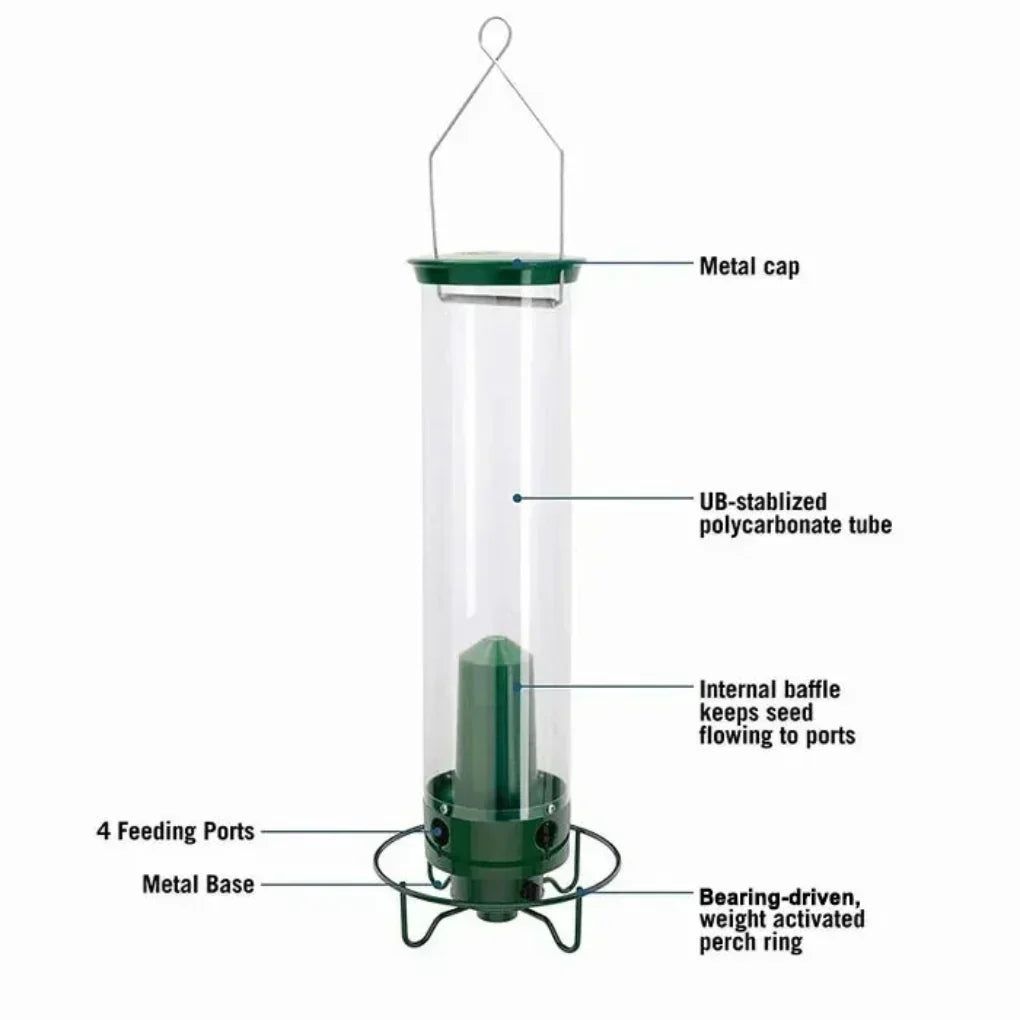 Nokmo | Squirrel-Proof Hanging Bird Feeder with Multiple Ports