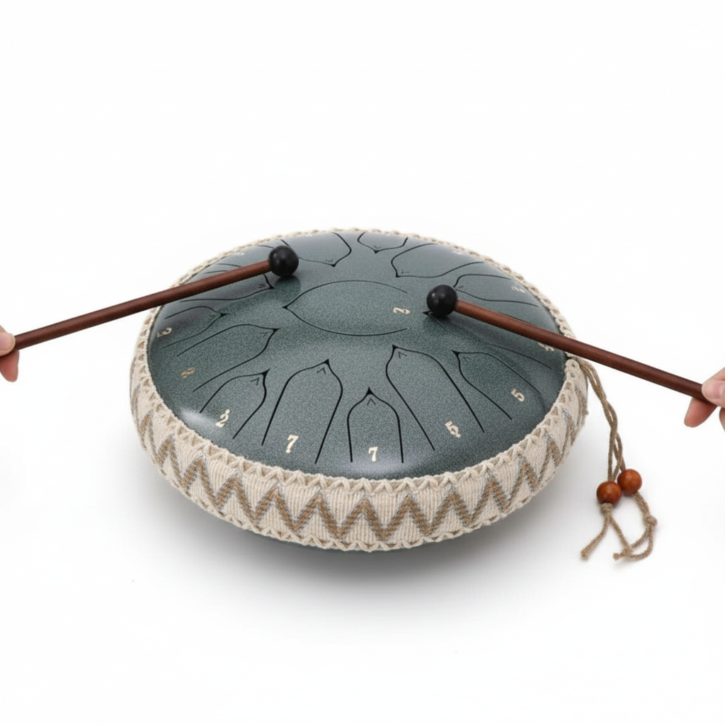 Nokmo | Steel Tongue Drum | Precision Tuning in C Major | Harmonic Overtone Resonance | Includes Mallets & Accessories | For Meditation & Sound Therapy