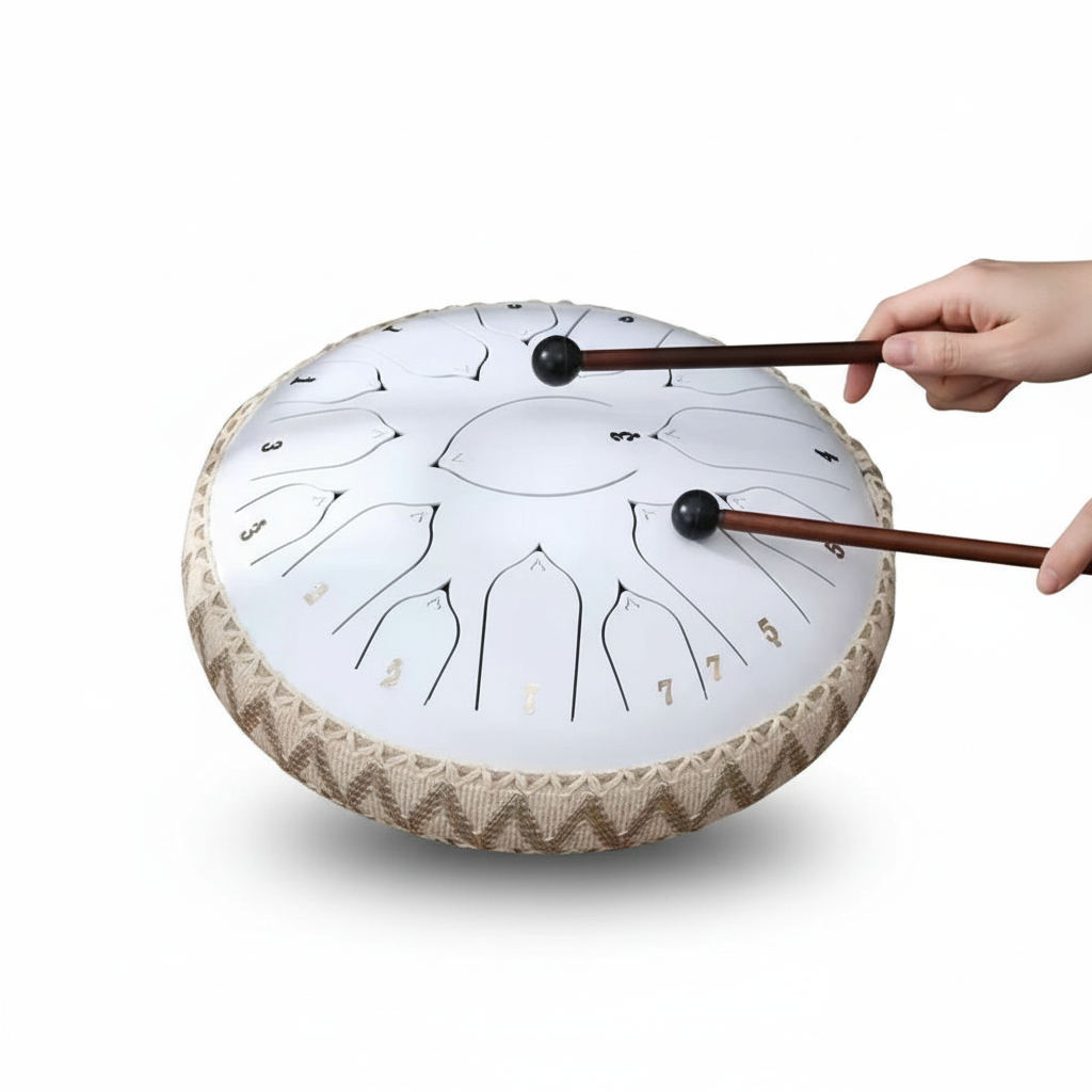 Nokmo | Steel Tongue Drum | Precision Tuning in C Major | Harmonic Overtone Resonance | Includes Mallets & Accessories | For Meditation & Sound Therapy