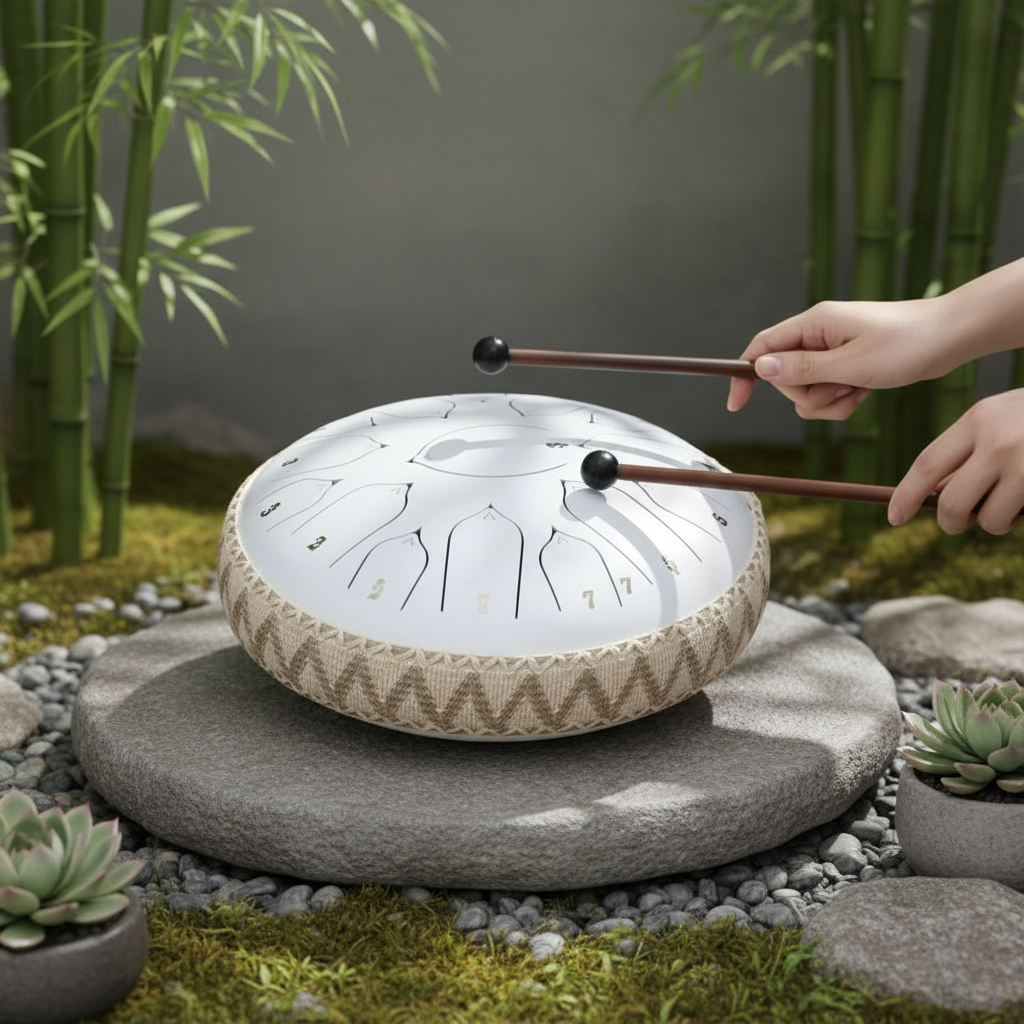Nokmo | Steel Tongue Drum | Precision Tuning in C Major | Harmonic Overtone Resonance | Includes Mallets & Accessories | For Meditation & Sound Therapy