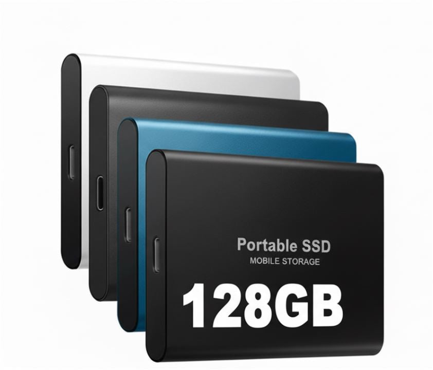 Nokmo | TECHNOLOGY | Super Fast External SSD 128GB | Mini SSD | High-Speed Storage for Laptop and PC