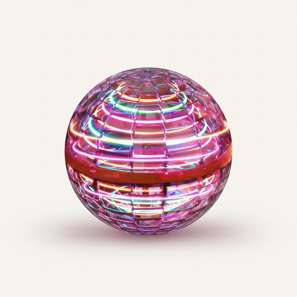 Nokmo | The Original Flying Orb Ball | Aerodynamic Flight Spinner with LED Effects | 360° Rotation & Boomerang Function | Shock-Resistant Housing & USB Fast Charging