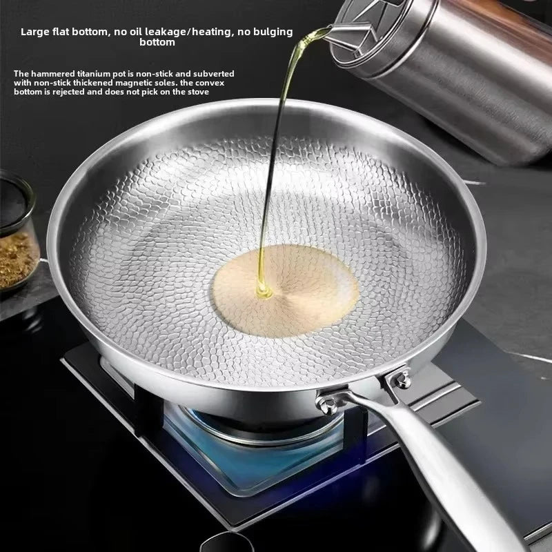 Nokmo | Titanium Hammered Non-Stick Skillet for Induction Cooktops and Everyday Cooking