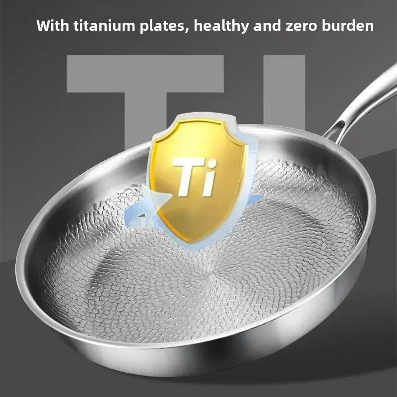 Nokmo | Titanium Hammered Non-Stick Skillet for Induction Cooktops and Everyday Cooking