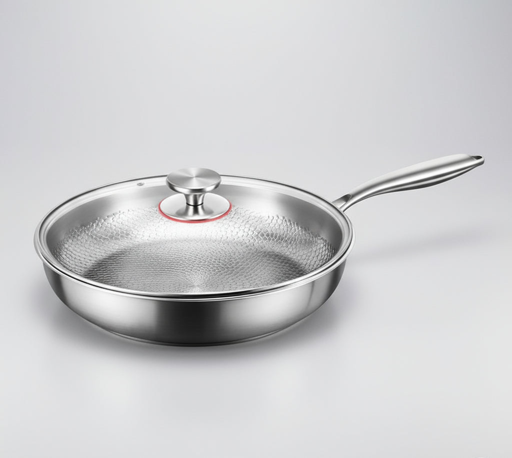 Nokmo | Titanium Hammered Non-Stick Skillet for Induction Cooktops and Everyday Cooking