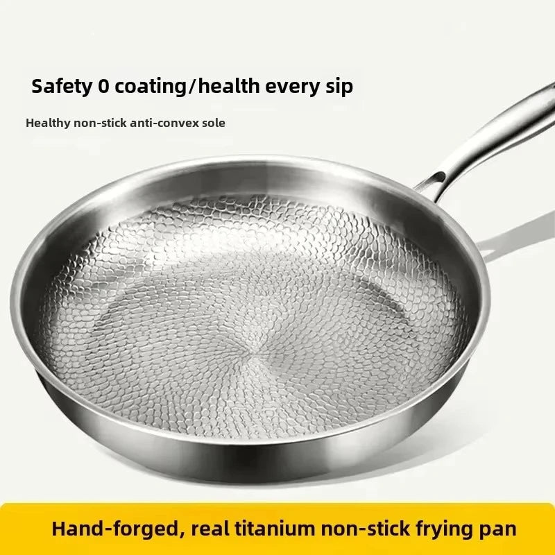 Nokmo | Titanium Hammered Non-Stick Skillet for Induction Cooktops and Everyday Cooking
