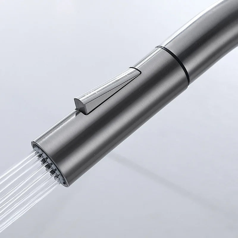 Nokmo | TouchTech Retractable Kitchen Faucet – Sensor Touchless Mixer Tap with Flexible Hose | Modern Brass Faucet