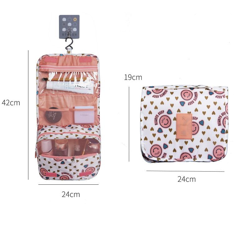 Nokmo Travel Cosmetic Bag | Waterproof & with Hook | Foldable & Padded | For Women & Men