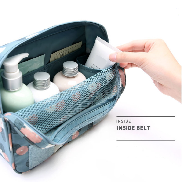 Nokmo Travel Cosmetic Bag | Waterproof & with Hook | Foldable & Padded | For Women & Men