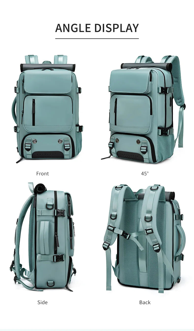 Nokmo | TRAVELMAX Pack – Large Waterproof Travel Backpack with USB Charging Port