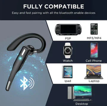 Nokmo | Trucker Dual Mic Wireless Bluetooth 5.1 Noise-Canceling Headset/Earpiece