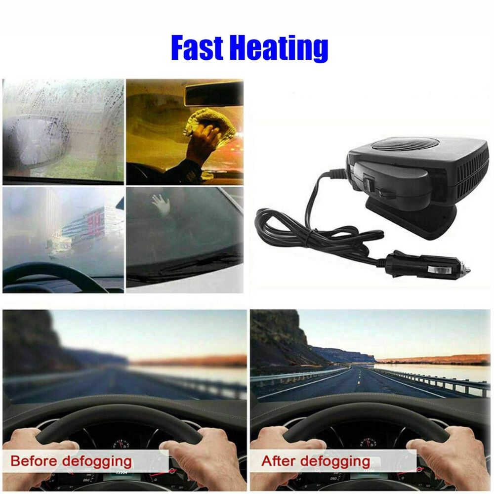 Nokmo | TurboHeat | 12V Car Heater – 150W/300W Ceramic Fan Heater, Portable Car Dehumidifier & Heater