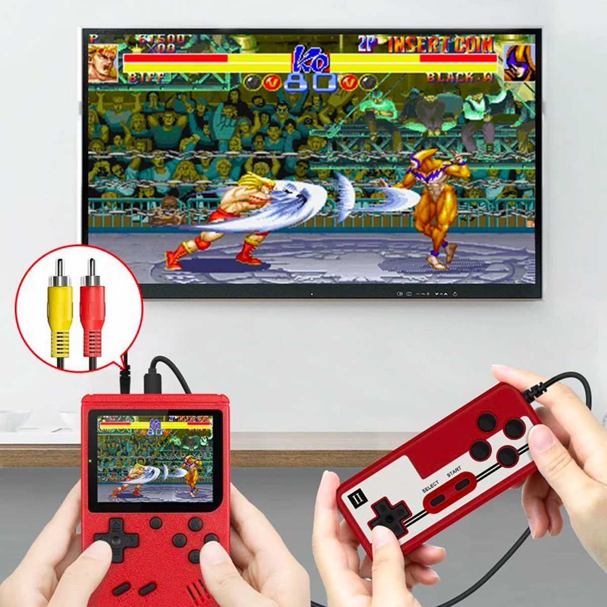 Nokmo | Ultimate 400-in-1 Retro Gaming Console – Classic Portable Handheld Game Player with TV Output