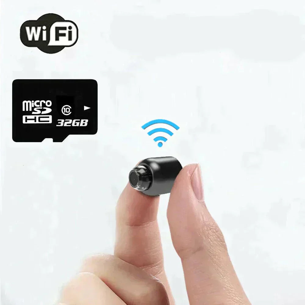 Nokmo | Ultra-Small WiFi IP Camera | 1080p Full HD | 120° Wide Angle Lens | Infrared Night Vision & Motion Sensor | 2-Way Audio | Global Remote Access