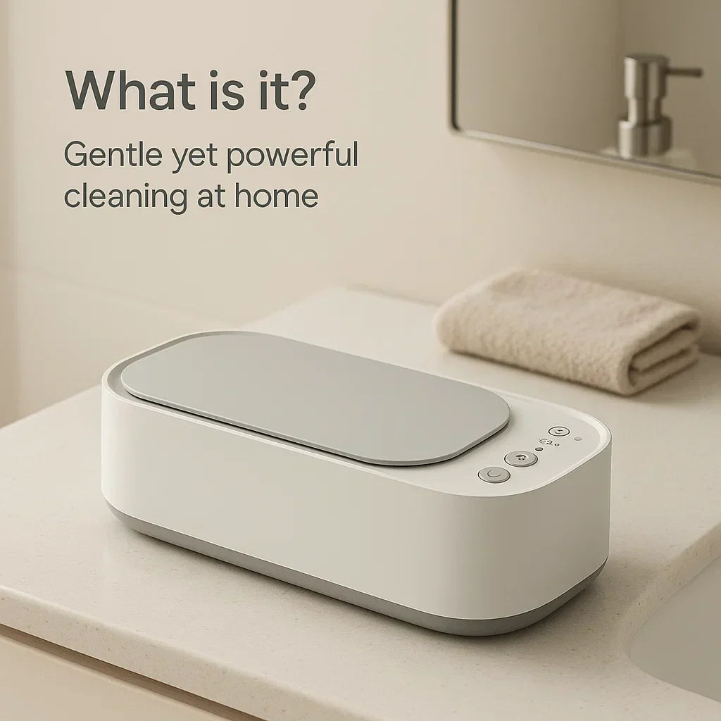 Nokmo | Ultrasonic Cleaning Device | Gentle, Efficient & Versatile for Jewelry, Glasses, Watches, and Dentures