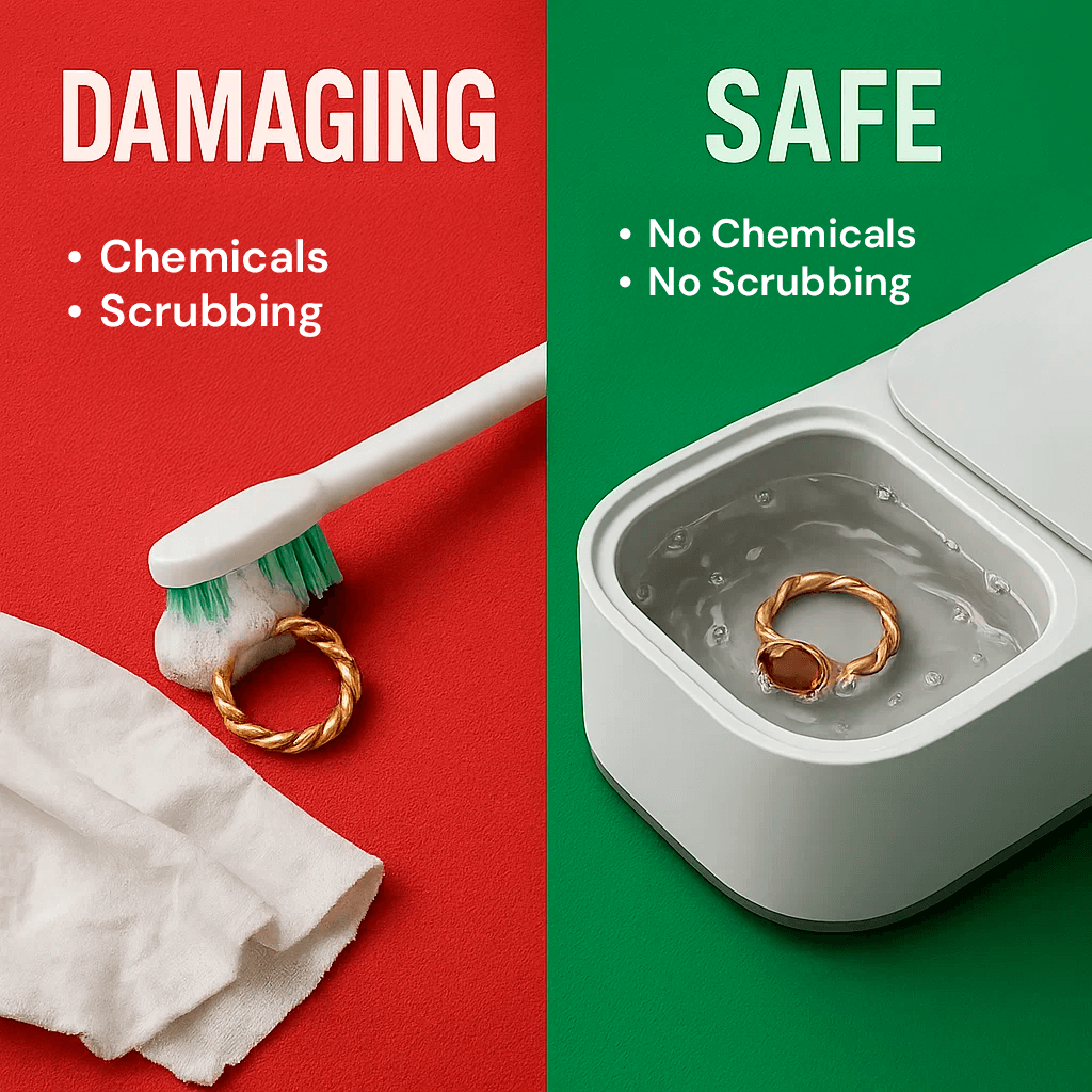 Nokmo | Ultrasonic Cleaning Device | Gentle, Efficient & Versatile for Jewelry, Glasses, Watches, and Dentures