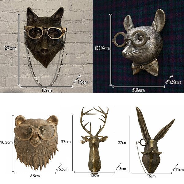 Nokmo | Unique Animal Head Wall Decoration for Home