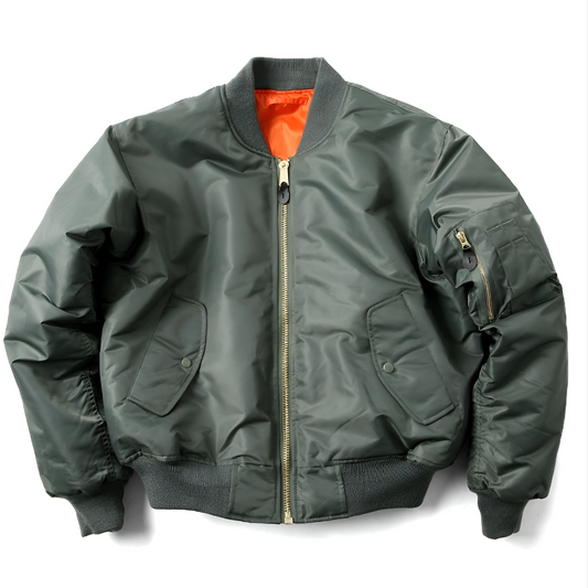 Nokmo | Unisex Bomber Jacket with Rib-Knit Trim
