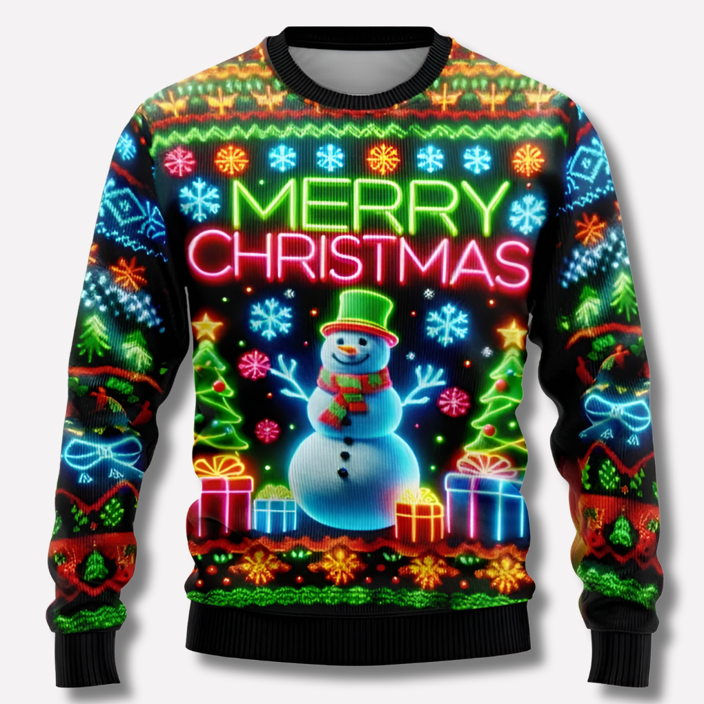 Nokmo | Unisex Christmas Sweater Neon Graphic Print
