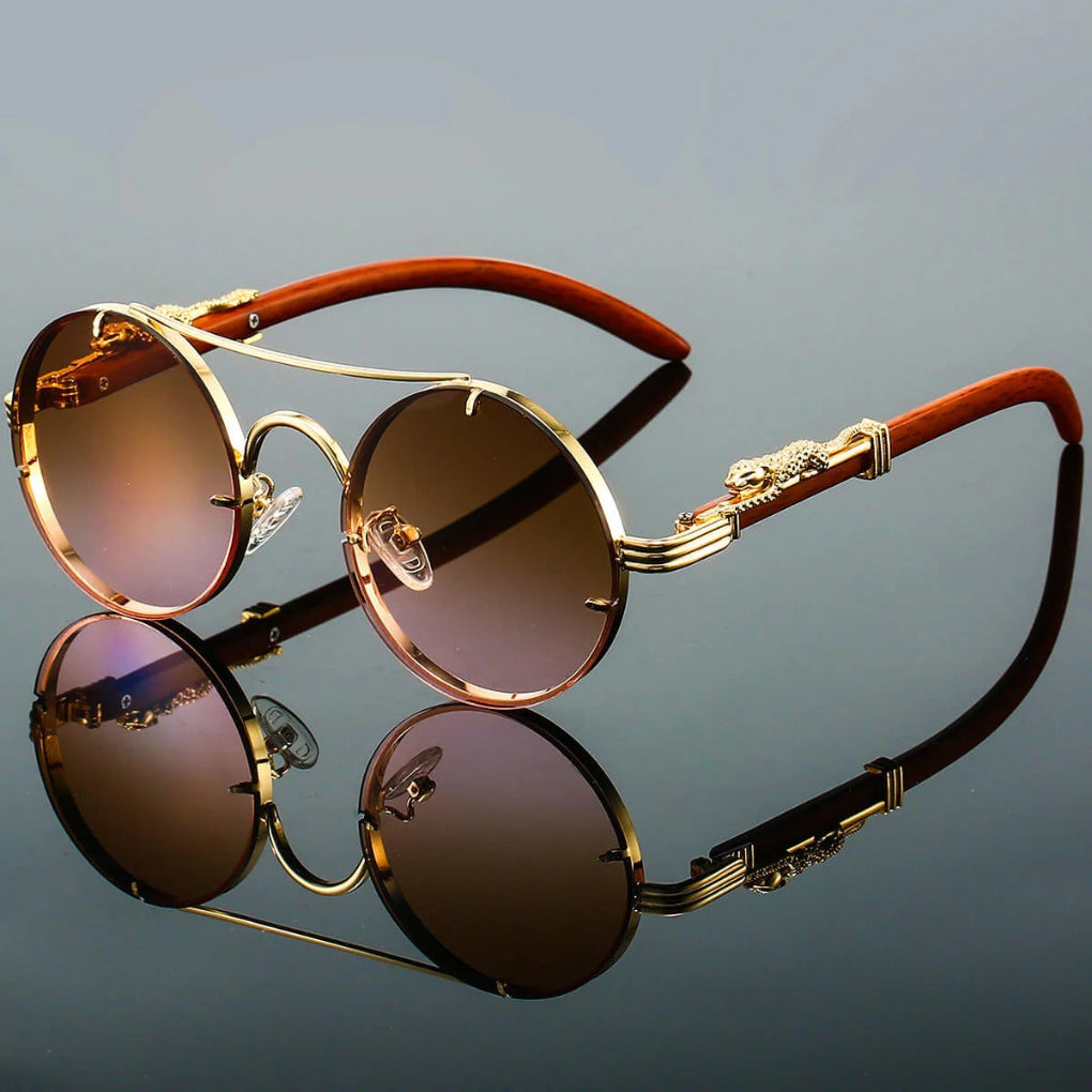 Nokmo | Unisex Round Sunglasses with Double Bridge Design