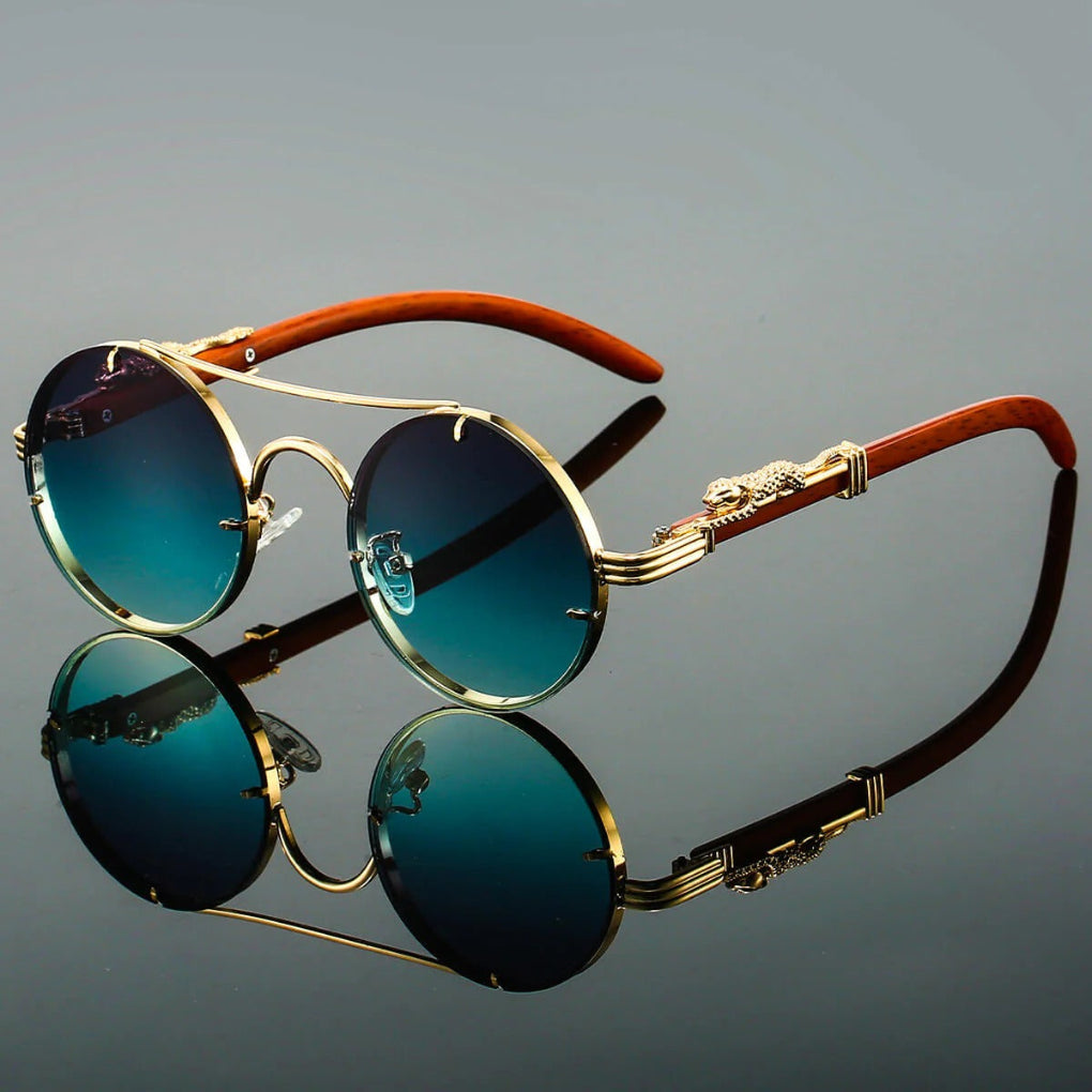 Nokmo | Unisex Round Sunglasses with Double Bridge Design