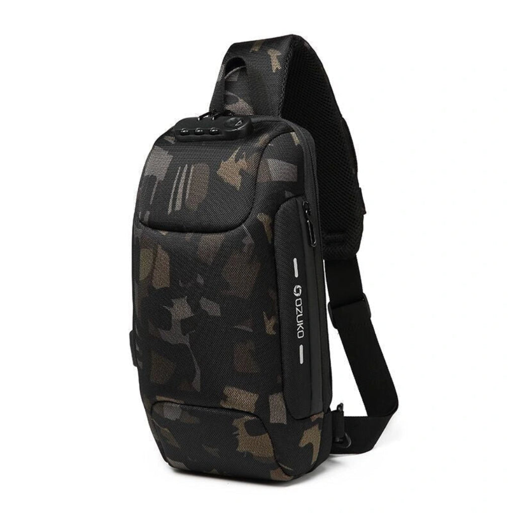 Nokmo | Unisex Sling Backpack with USB Charge Port & Lock