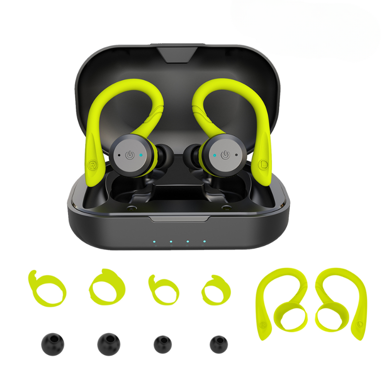 Nokmo | Vega Waterproof Wireless Sport Earbuds – 20 Hours Playtime | Bluetooth 5.0, IPX7 for Swimming & Fitness