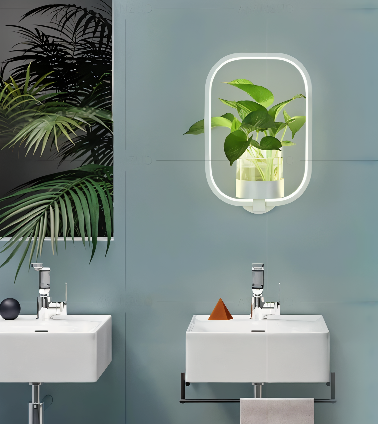 Nokmo | VerdantLume LED Wall Light with Plant Holder