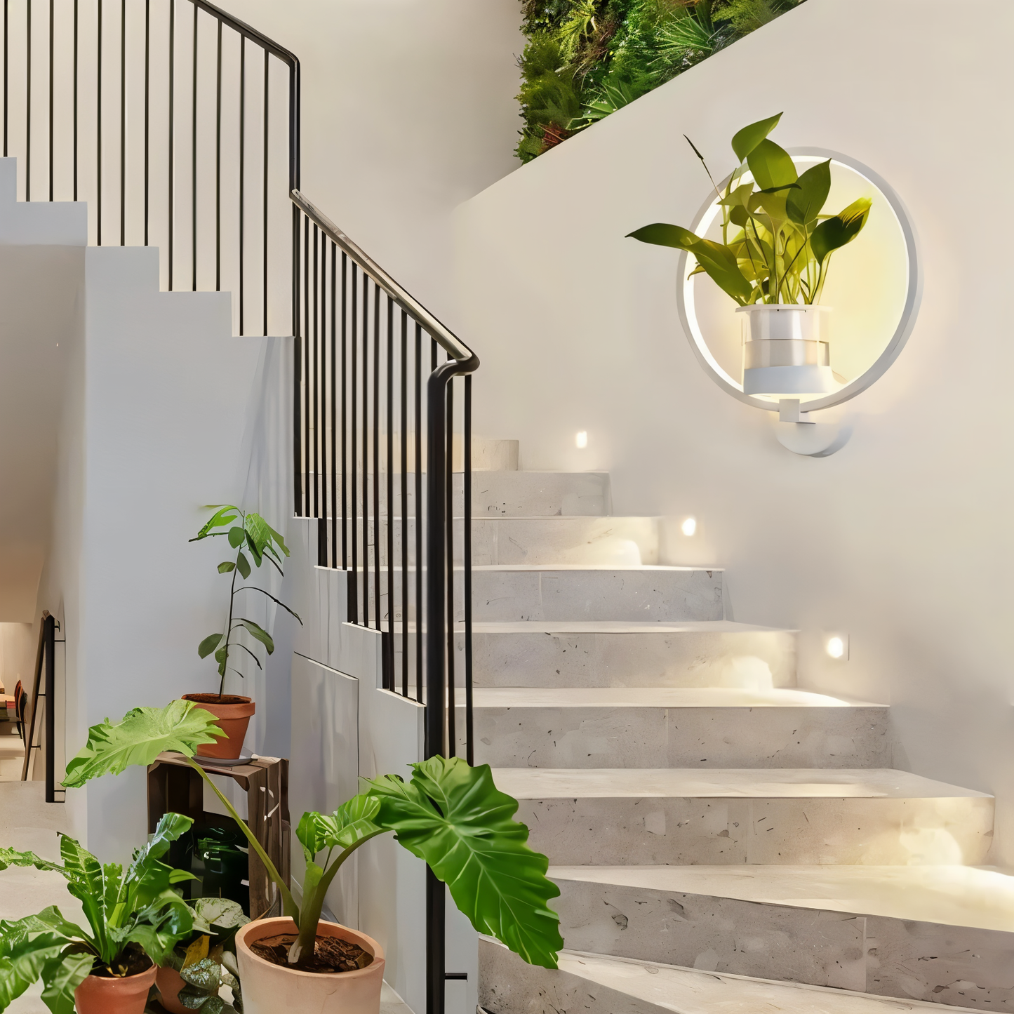 Nokmo | VerdantLume LED Wall Light with Plant Holder