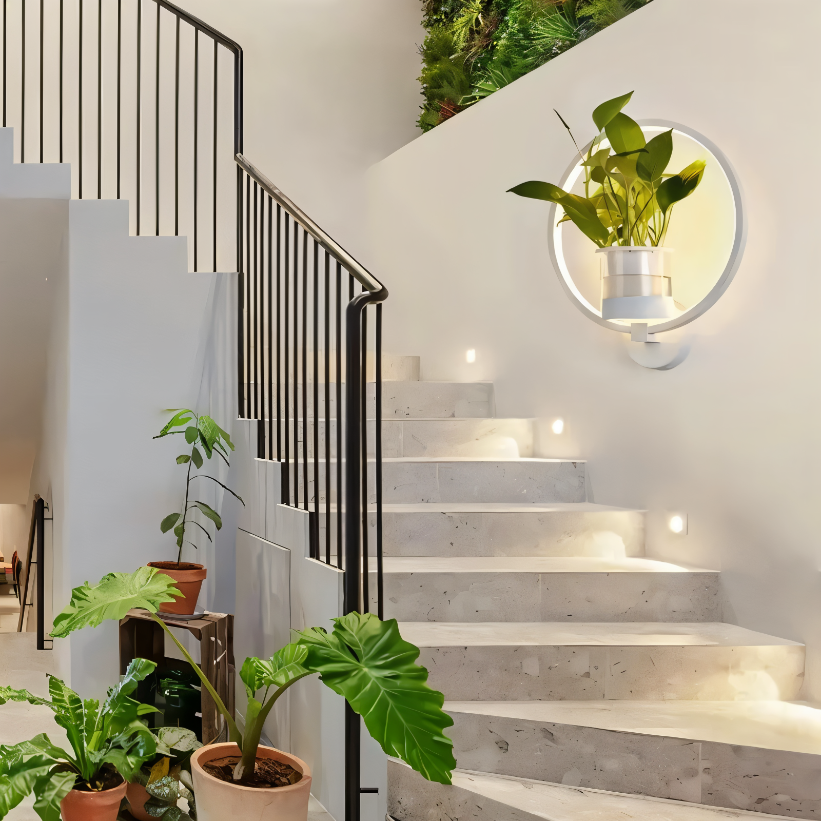 Nokmo | VerdantLume LED Wall Light with Plant Holder