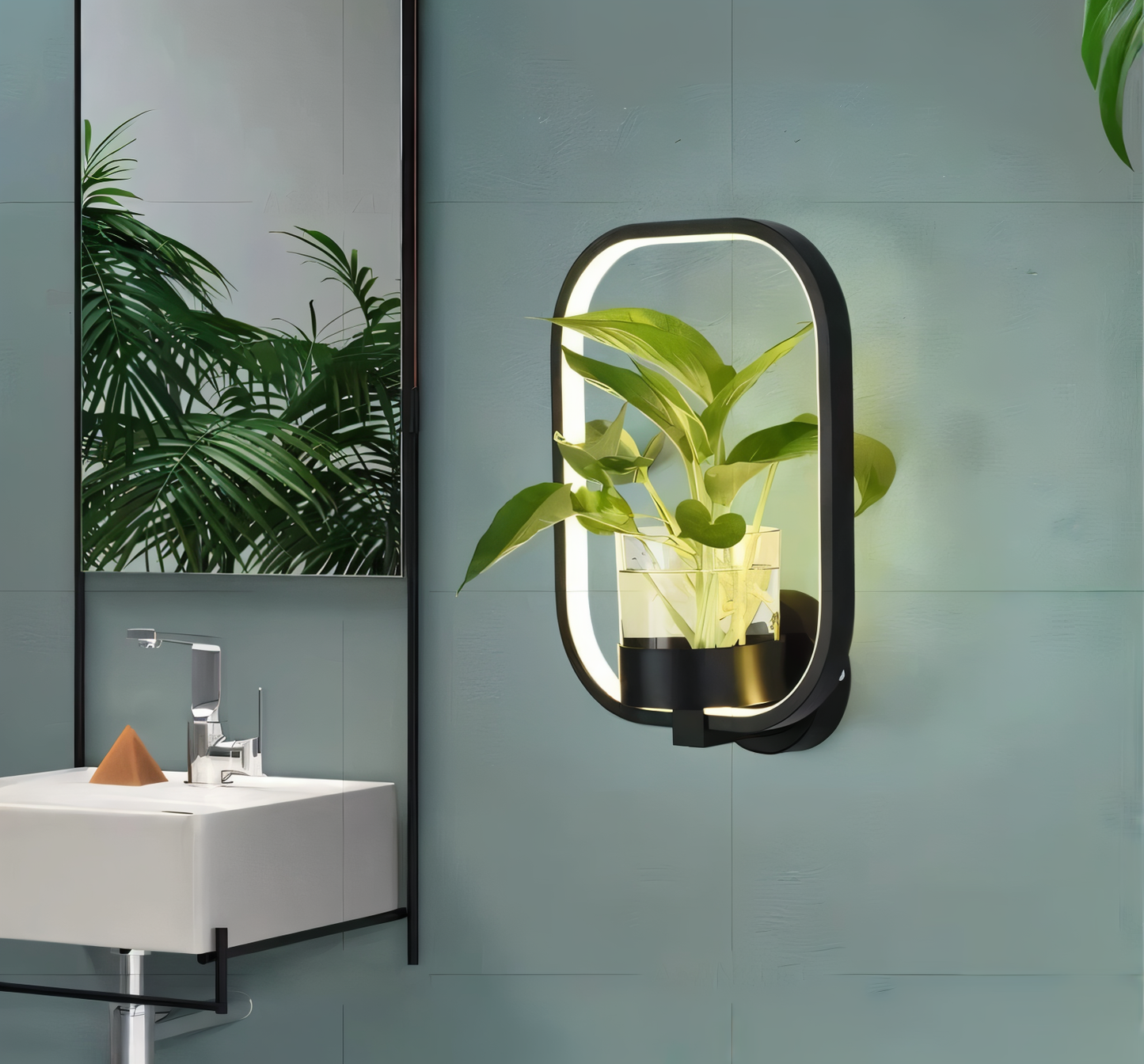 Nokmo | VerdantLume LED Wall Light with Plant Holder