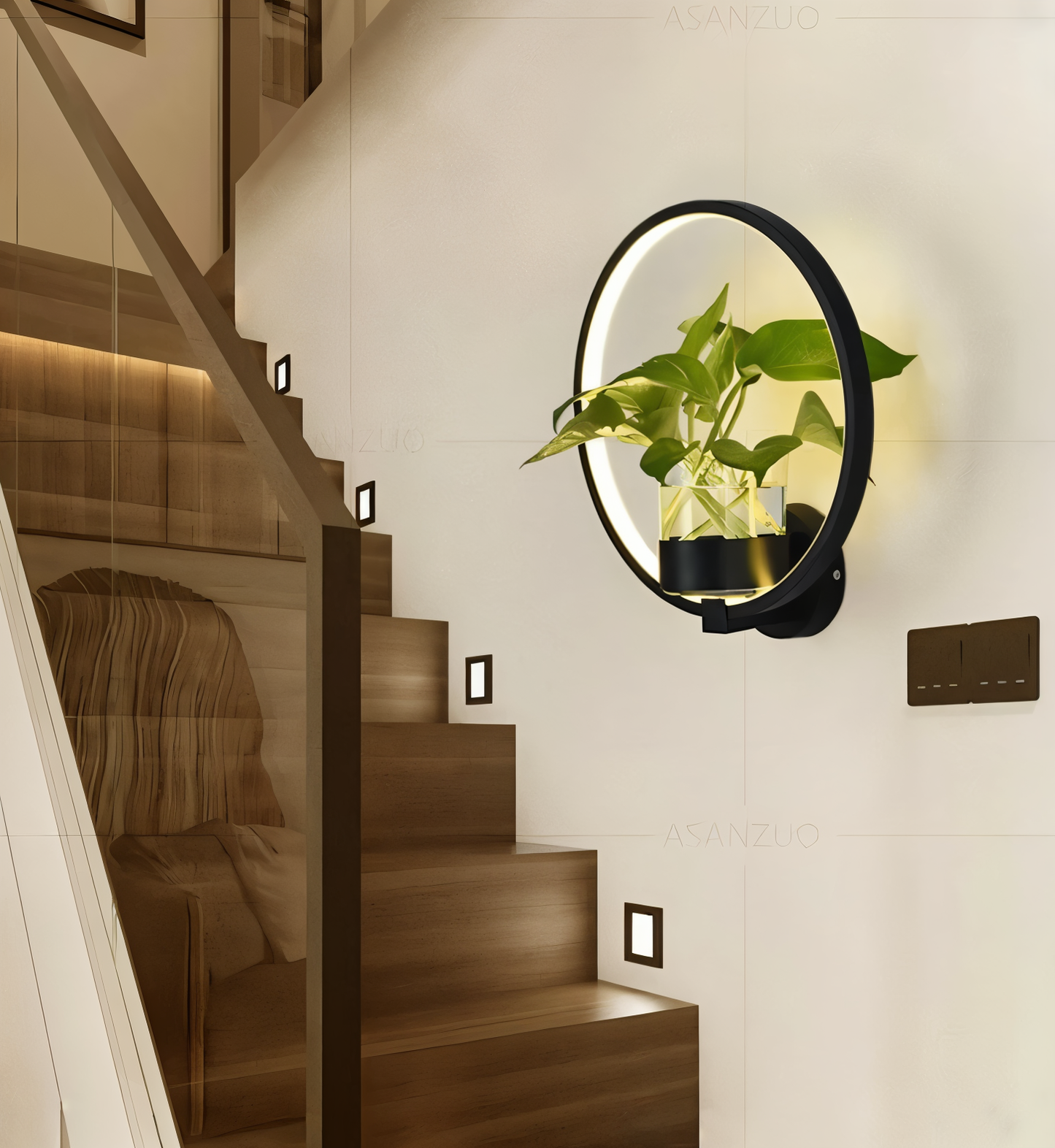 Nokmo | VerdantLume LED Wall Light with Plant Holder