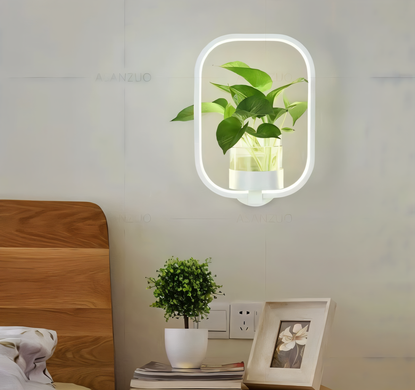 Nokmo | VerdantLume LED Wall Light with Plant Holder