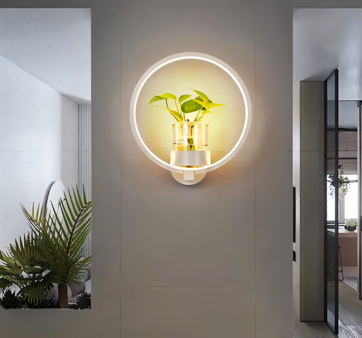 Nokmo | VerdantLume LED Wall Light with Plant Holder