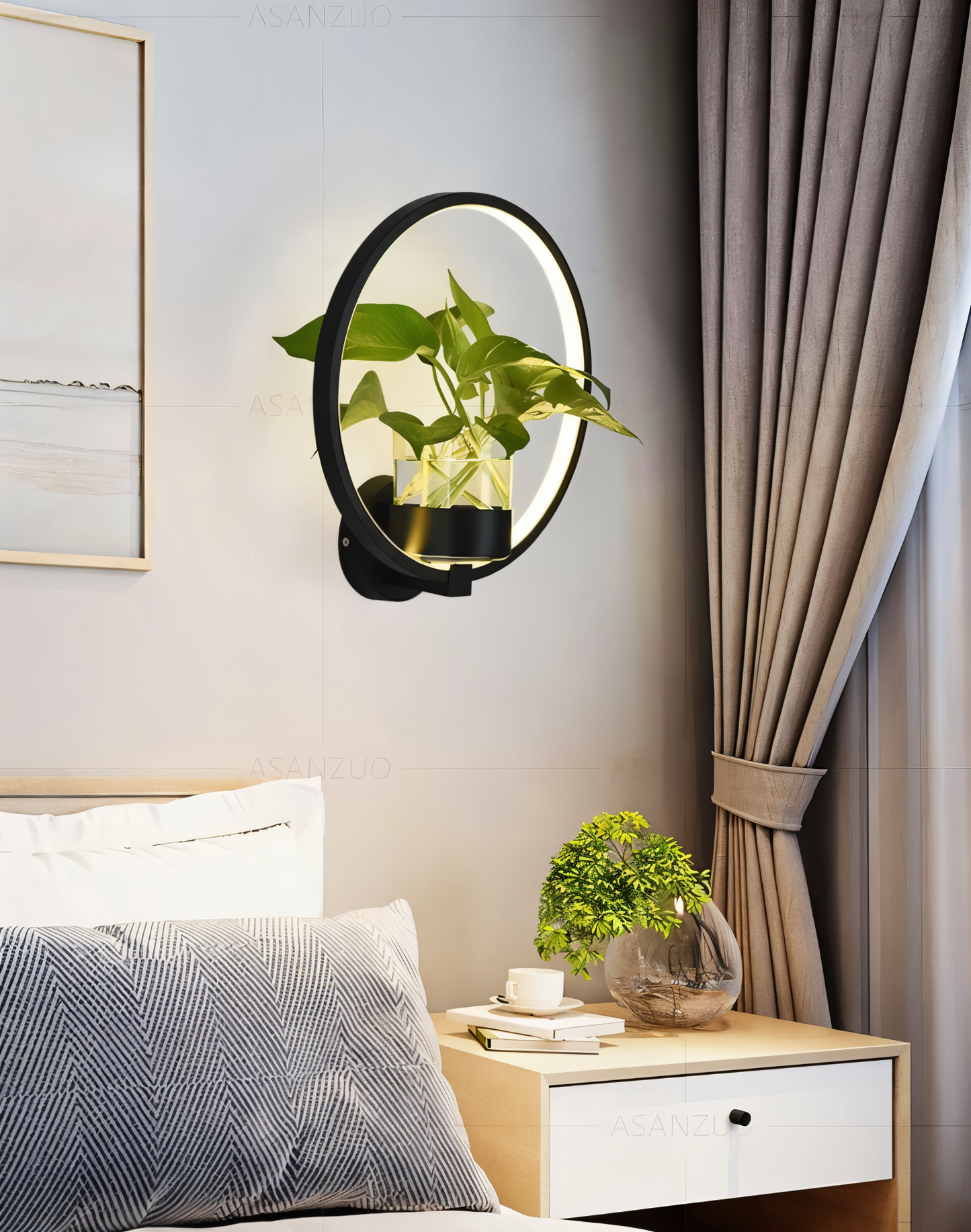 Nokmo | VerdantLume LED Wall Light with Plant Holder