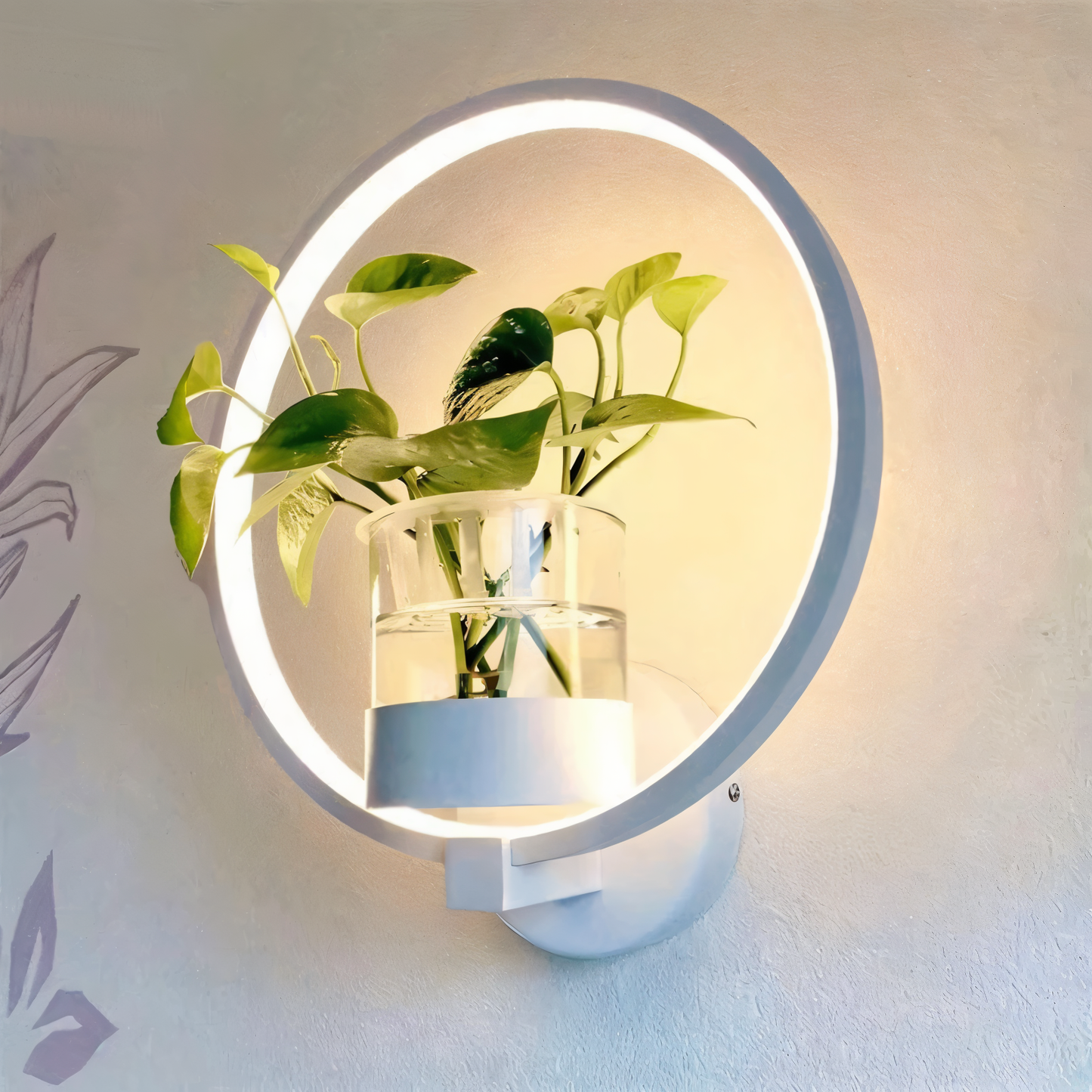 Nokmo | VerdantLume LED Wall Light with Plant Holder