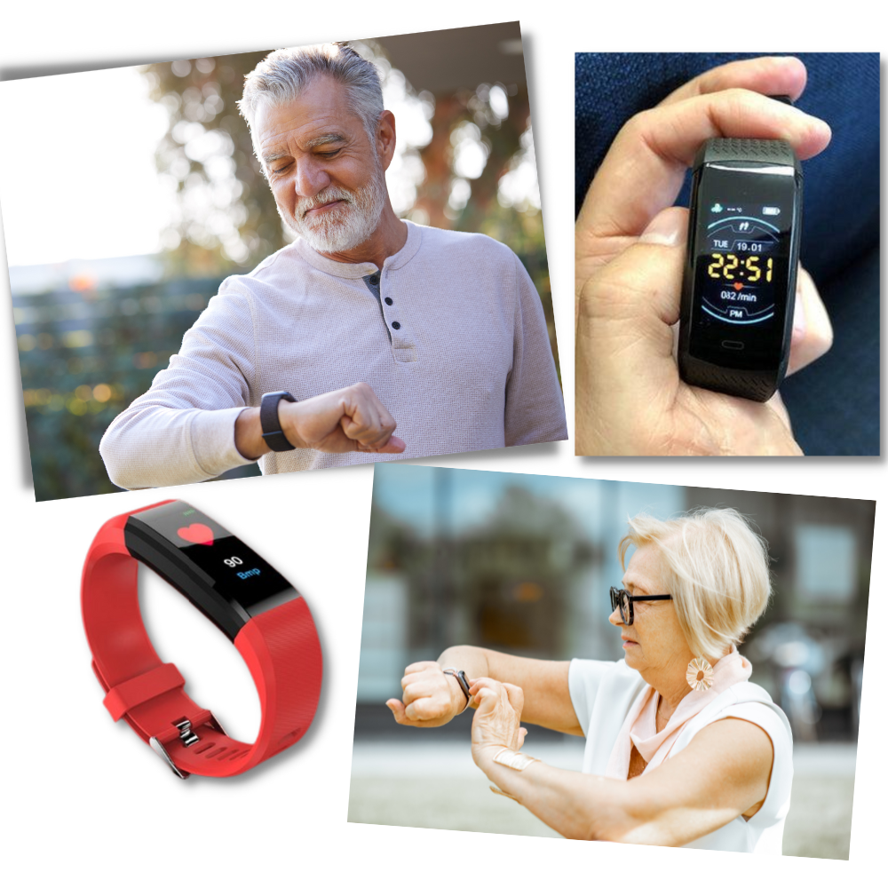 Nokmo | VitaWatch | Senior Smartwatch with Health Monitor and Large LED Screen