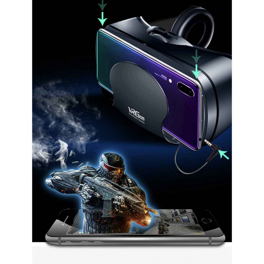Nokmo | VR Headset with Integrated Headphones for Smartphones