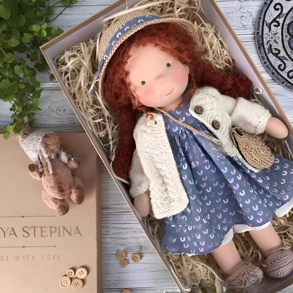 Nokmo | Waldorf Cloth Doll, Handcrafted Waldorf Doll, Waldorf Doll Play Companion