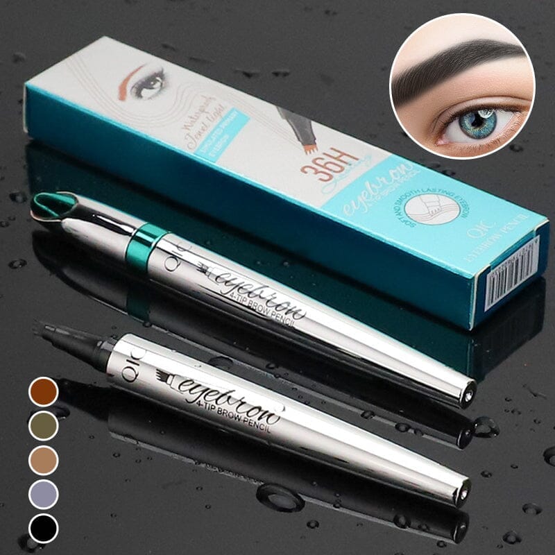 Nokmo | Waterproof 3D Microblading Eyebrow Pencil with 4 Fork Tips