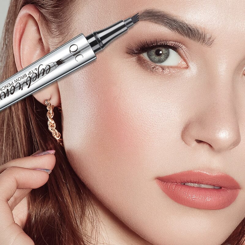 Nokmo | Waterproof 3D Microblading Eyebrow Pencil with 4 Fork Tips
