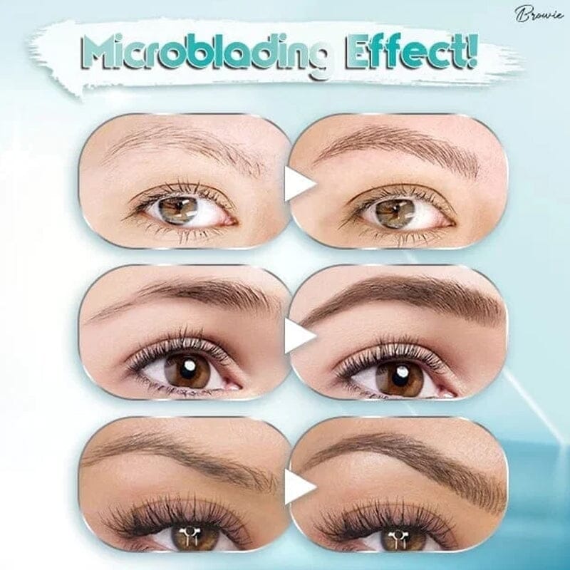 Nokmo | Waterproof 3D Microblading Eyebrow Pencil with 4 Fork Tips