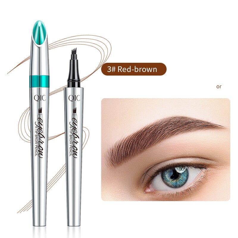 Nokmo | Waterproof 3D Microblading Eyebrow Pencil with 4 Fork Tips