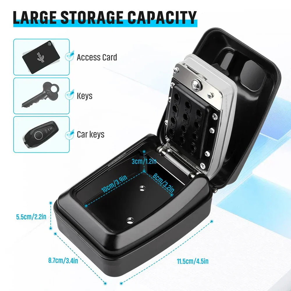 Nokmo | Waterproof Wall-Mounted Key Box – Outdoor Lockable Key Storage with Combination Code