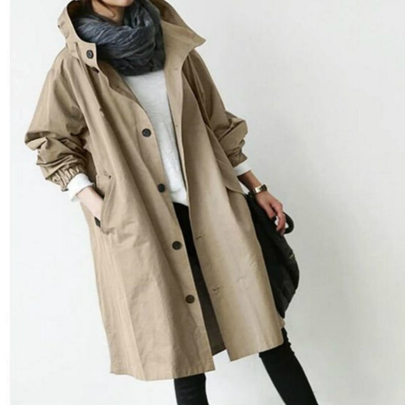 Nokmo | Windproof Women's Trench Coat with Hood