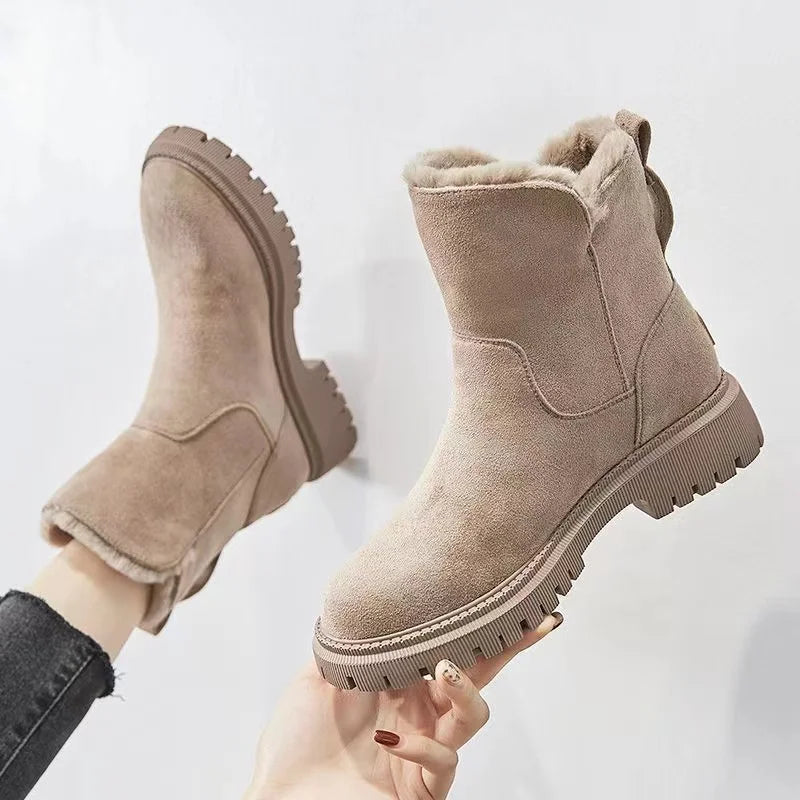 Nokmo | Winter Boots for Women | Warm, Mid-Height with Short Fur