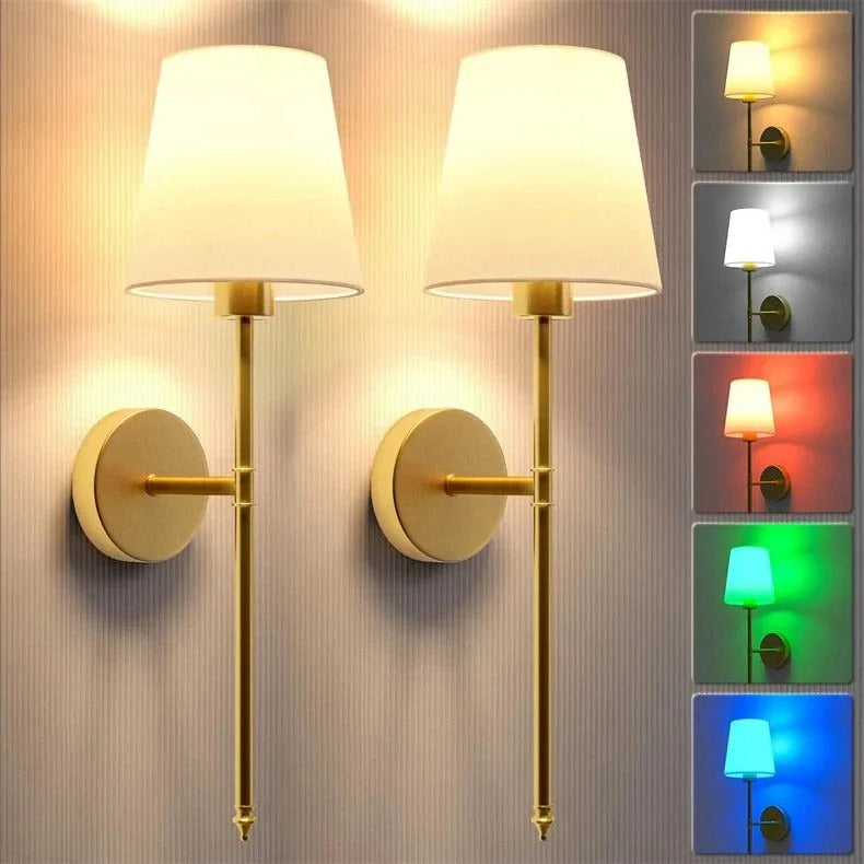 Nokmo | Wireless Wall Lamps, Pack of 2