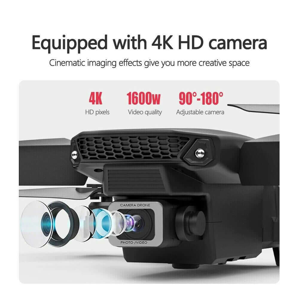 Nokmo | with Camera Black 4K Professional HD Camera WIFI FPV RC Quadcopter Foldable Helicopter