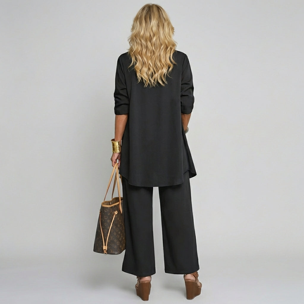 Nokmo | Women's 3-Piece Pant Suit with Open Cardigan