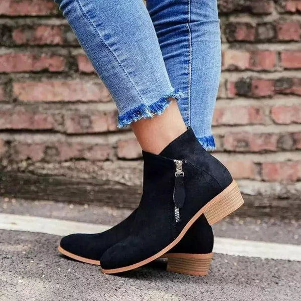 Nokmo | Women's Ankle Boots with Zipper Detail